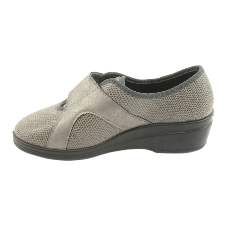 Sapatos femininos Befado pu 032D003 cinza 2