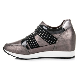 Kylie Tênis de cunha de pedra roxo 1