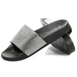 Queen Vivi Chinelos com cristais preto 1