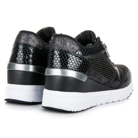 Kylie Calçados esportivos em cunha preto 1