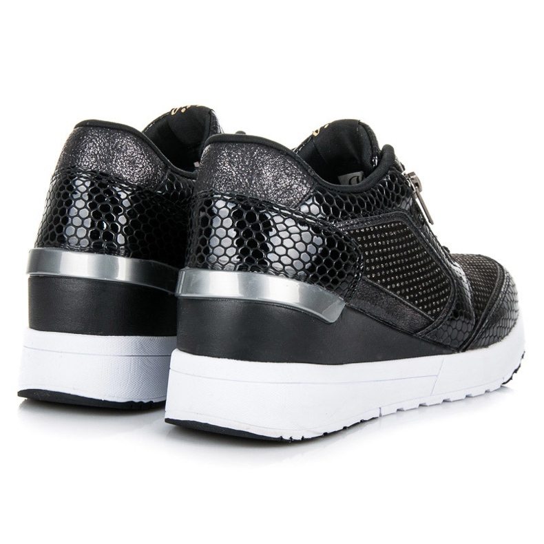 Kylie Calçados esportivos em cunha preto 1