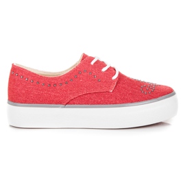 Kylie Sapatilhas Com Cristais vermelho 1 Kylie Sapatilhas Com Cristais vermelho 1
