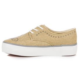 Kylie tênis com cristais castanho 1