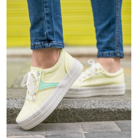 Kylie Tênis na plataforma amarelo 1