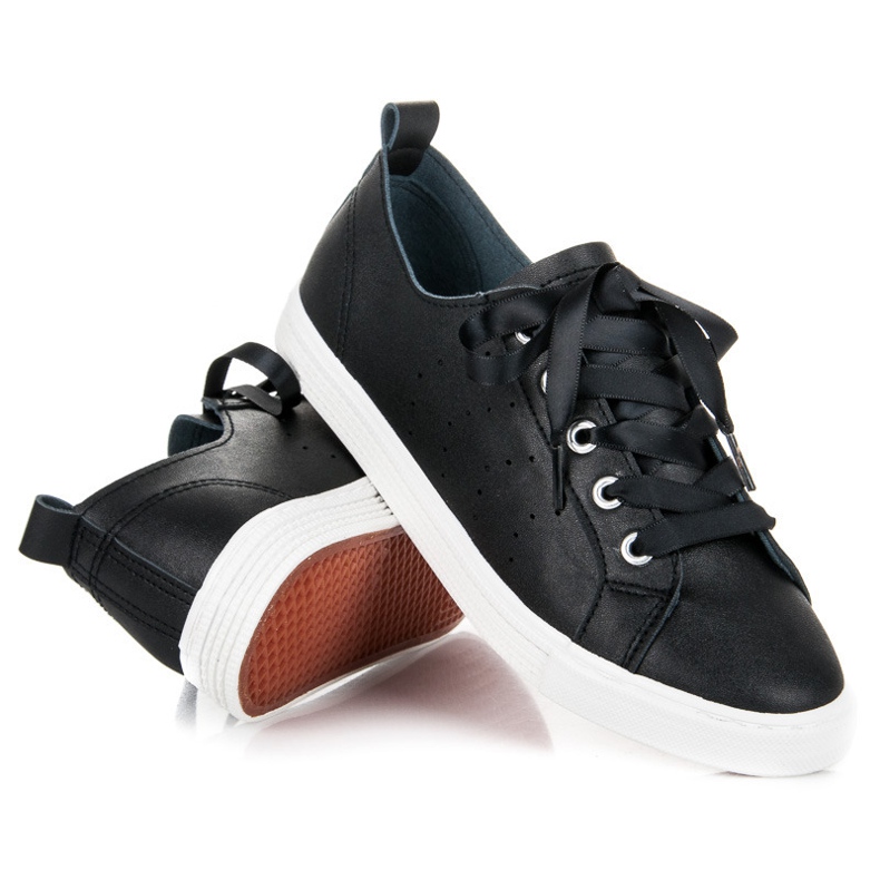 Kylie Tênis pretos amarrados com uma fita 2