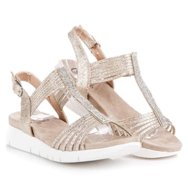 Kylie Sandálias com Cristais amarelo 1