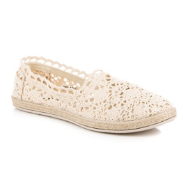 Seastar Alpargatas de renda bege 1