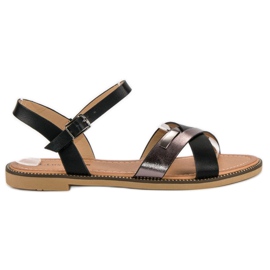 L. Lux. Shoes Sandálias Pretas Elegantes preto 1