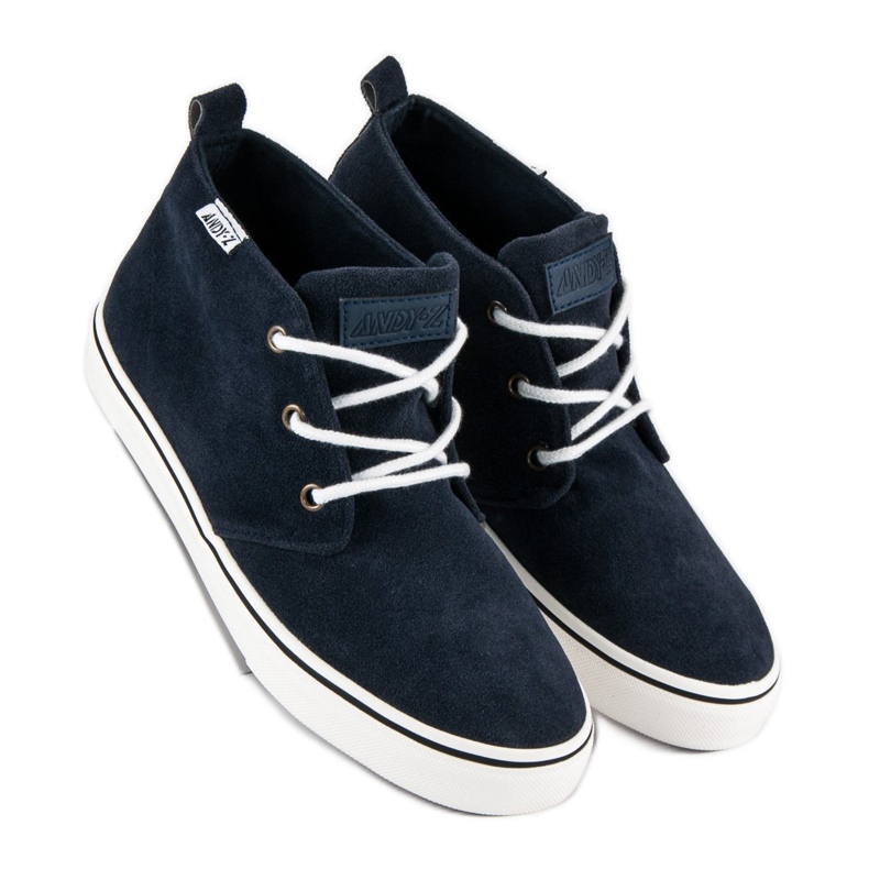 Andy Z Tênis de camurça azul 1