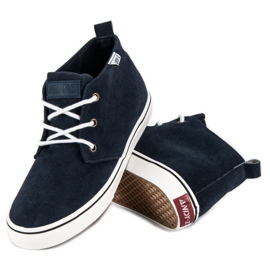 Andy Z Tênis de camurça azul 2