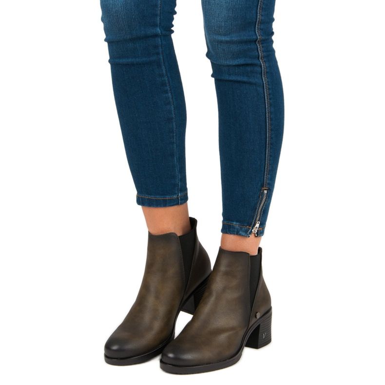 Botas Chelsea Botas de salto VINCEZA verde 1