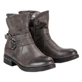 Forever Folie Botas trabalhadoras cinzentas cinza 1
