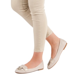 Small Swan Mocassins com franjas castanho 1