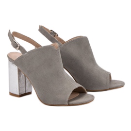 Sandálias construídas em um bar VINCEZA cinza 1