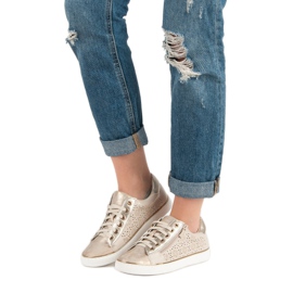 Kylie Tênis Casuais Dourados 1