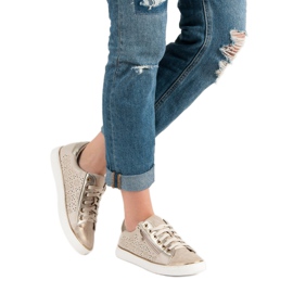 Kylie Tênis Casuais Dourados 2