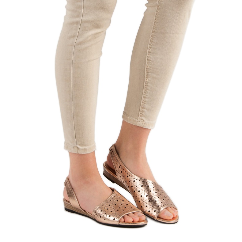 Sandálias com orifícios VINCEZA amarelo 2