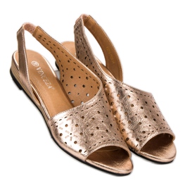 Sandálias com orifícios VINCEZA amarelo 1