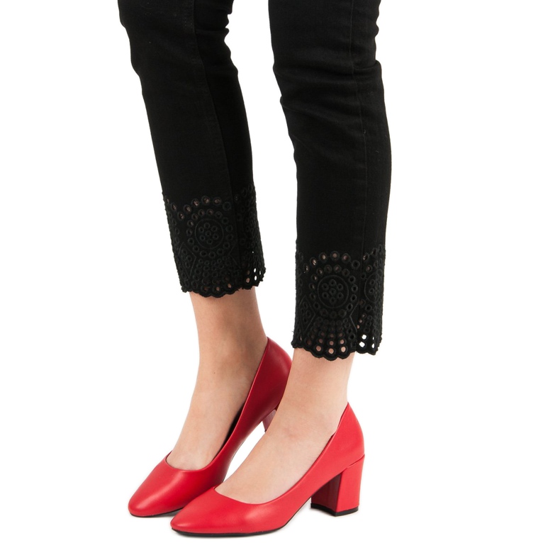 Ideal Shoes Bombas Vermelhas Clássicas vermelho 1