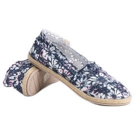 Sweet Shoes Slipons de renda azul 1