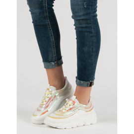 Calçados esportivos leves branco multicolorido 2