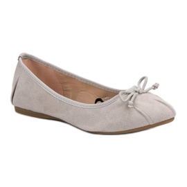 Lucky Shoes Grey Tied Ballerinas cinza 1
