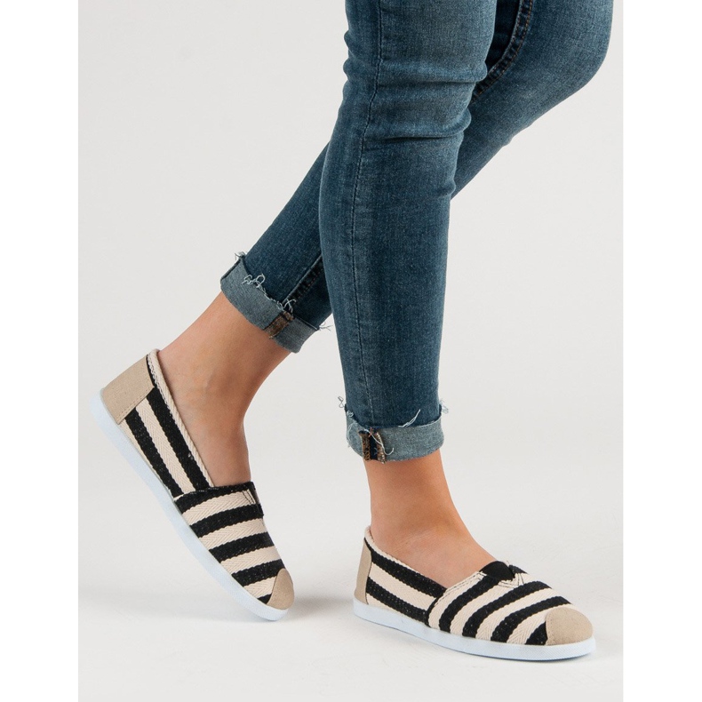 Slipons listrados preto marrom 1