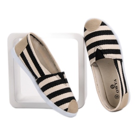 Slipons listrados preto marrom 2