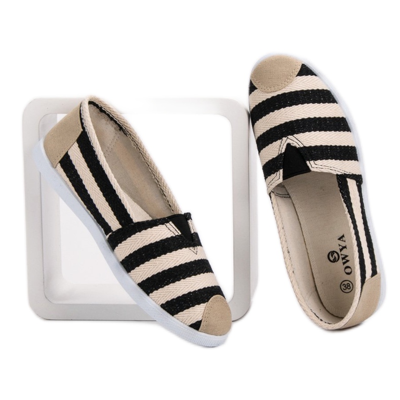 Slipons listrados preto marrom 2