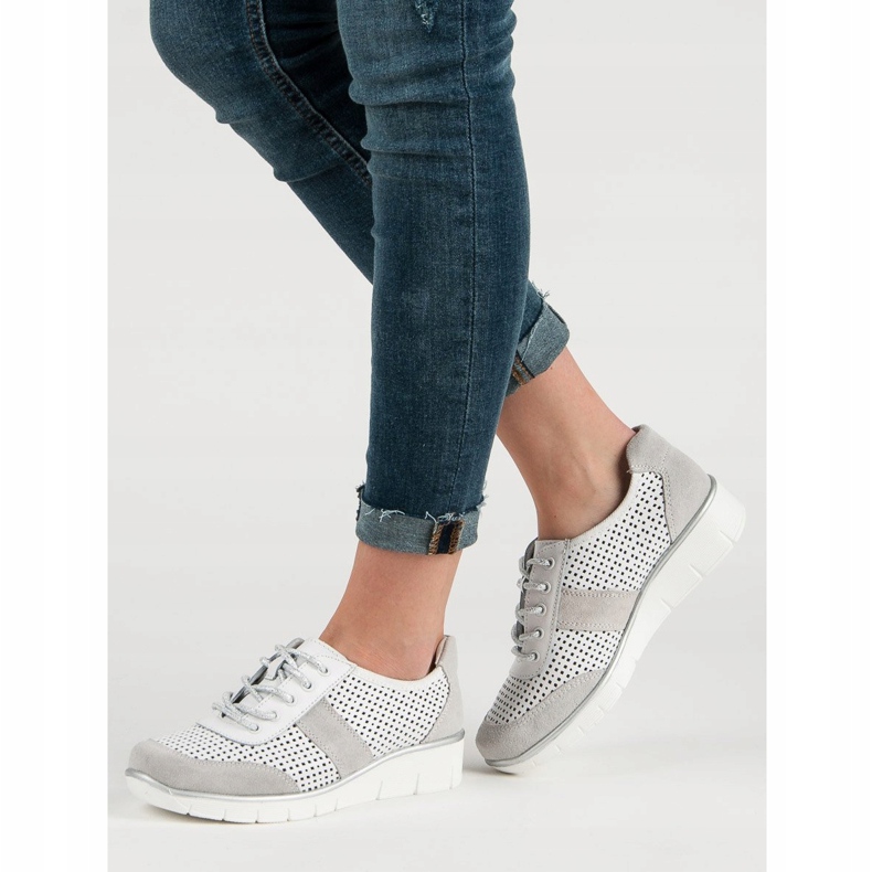 Filippo Sapatos de couro a céu aberto branco 2