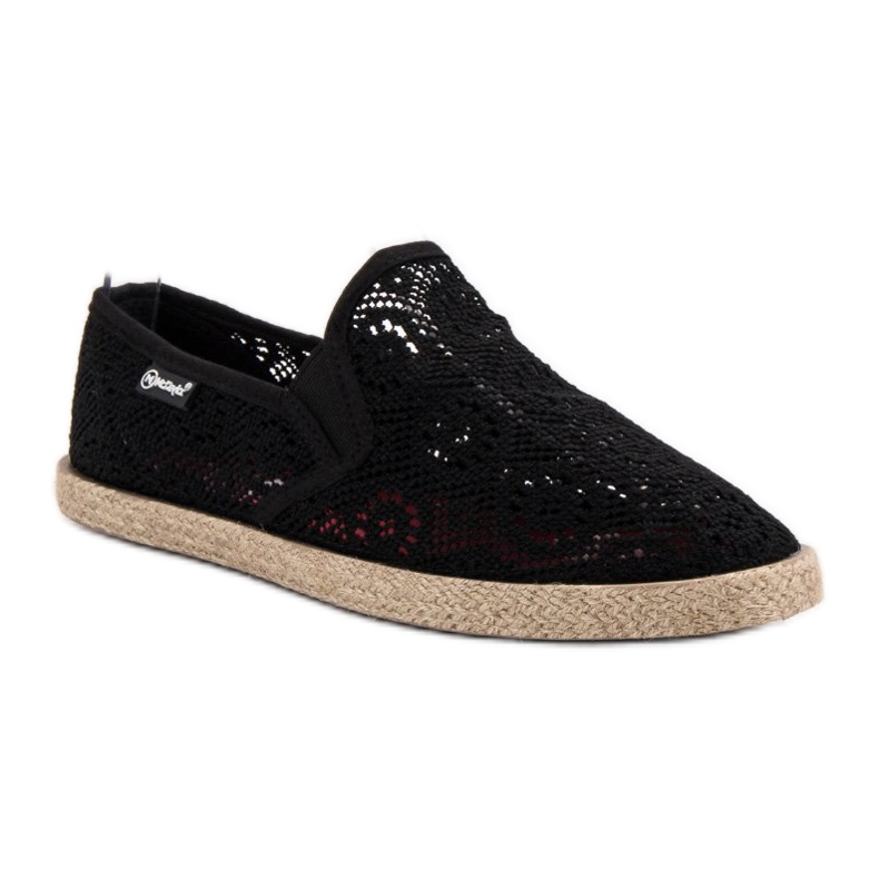 Mckeylor Slipons de renda preta preto 1
