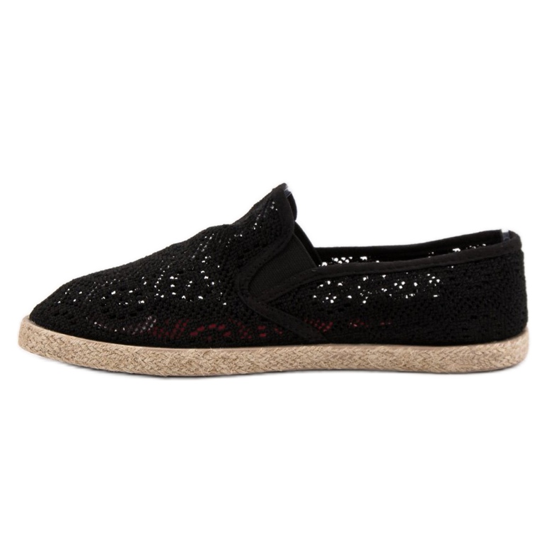 Mckeylor Slipons de renda preta preto 2