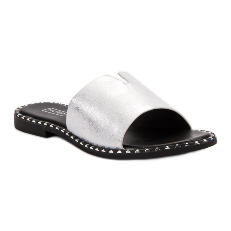 Filippo Chinelos confortáveis ​​e brilhantes cinza 1