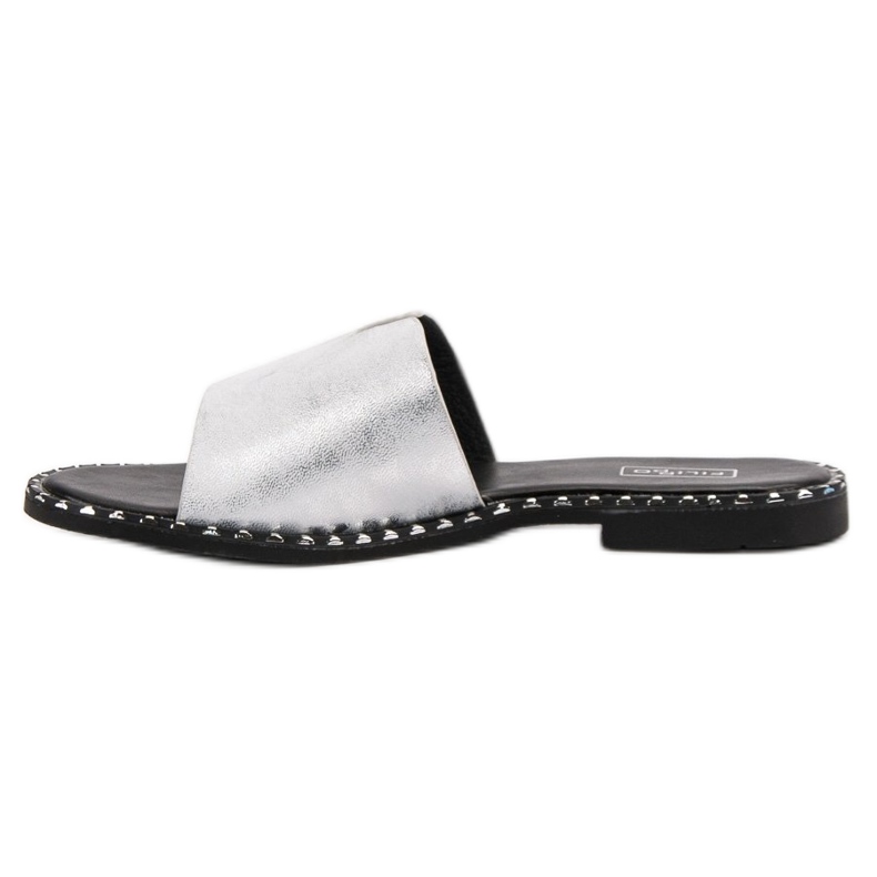 Filippo Chinelos confortáveis ​​e brilhantes cinza 2