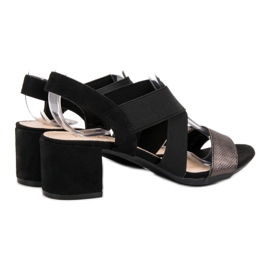 Filippo Sandálias Com Brilho Vinceza preto 1 Filippo Sandálias Com Brilho Vinceza preto 1