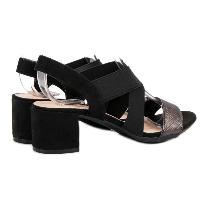 Filippo Sandálias Com Brilho Vinceza preto 1