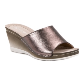 Sandálias de cunha VINCEZA cinza 1