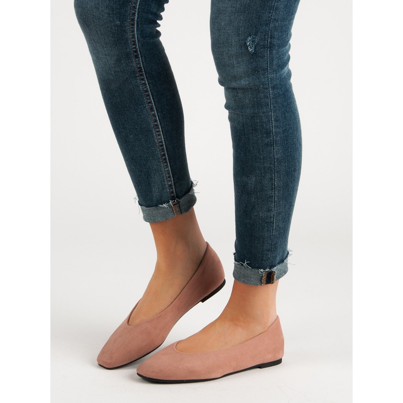 Seastar Bailarinas de camurça em pó rosa 1 Seastar Bailarinas de camurça em pó rosa 1