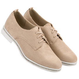 Seastar Brogues bege com cristais 2 Seastar Brogues bege com cristais 2