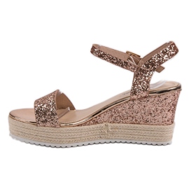 Seastar Sandálias de cunha confortáveis amarelo 1