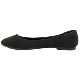 Ideal Shoes Bailarinas de Têxteis Negros preto 1