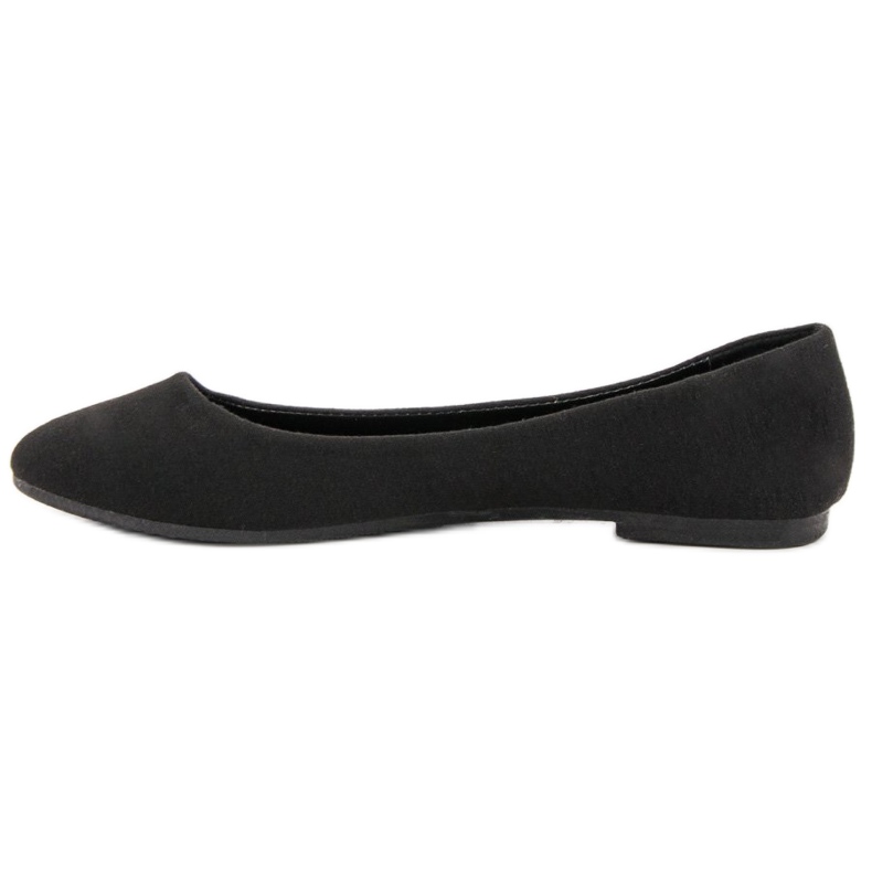 Ideal Shoes Bailarinas de Têxteis Negros preto 1