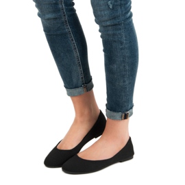 Ideal Shoes Bailarinas de Têxteis Negros preto 2