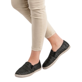 Ideal Shoes Slipons confortáveis preto 2