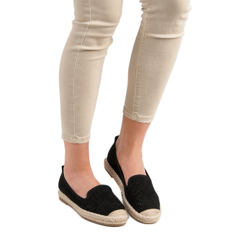 Lucky Shoes Lordes Black Openwork preto 1