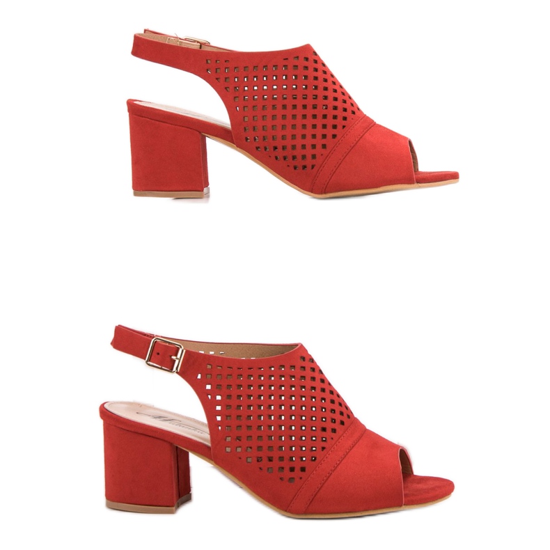 Sandálias Casual Fechadas vermelho 2