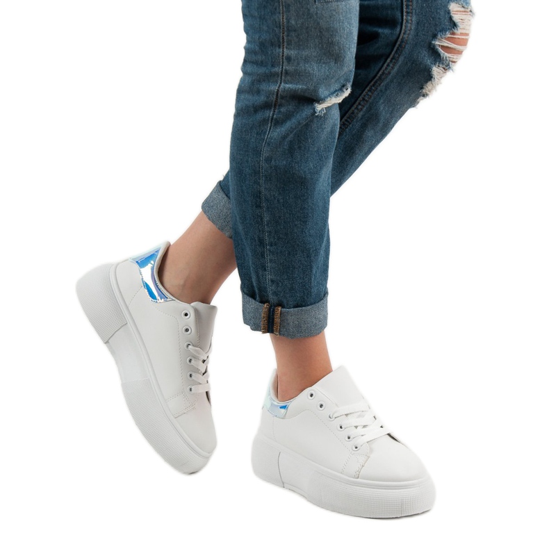 Renda Sapatos Brancos na Plataforma 2