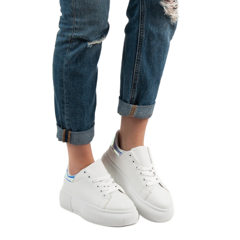 Renda Sapatos Brancos na Plataforma 1