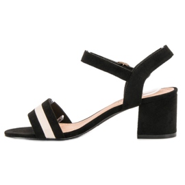 Queen Vivi Sandálias elegantes de salto alto preto 1