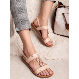 Vinceza Sandálias rasas amarelo rosa 2